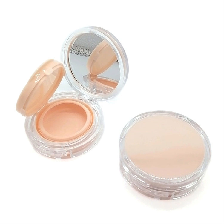 Custom Makeup Blush Round Compact Powder Case Bb Air Cushion Packaging with Mirror Foundation Packaging