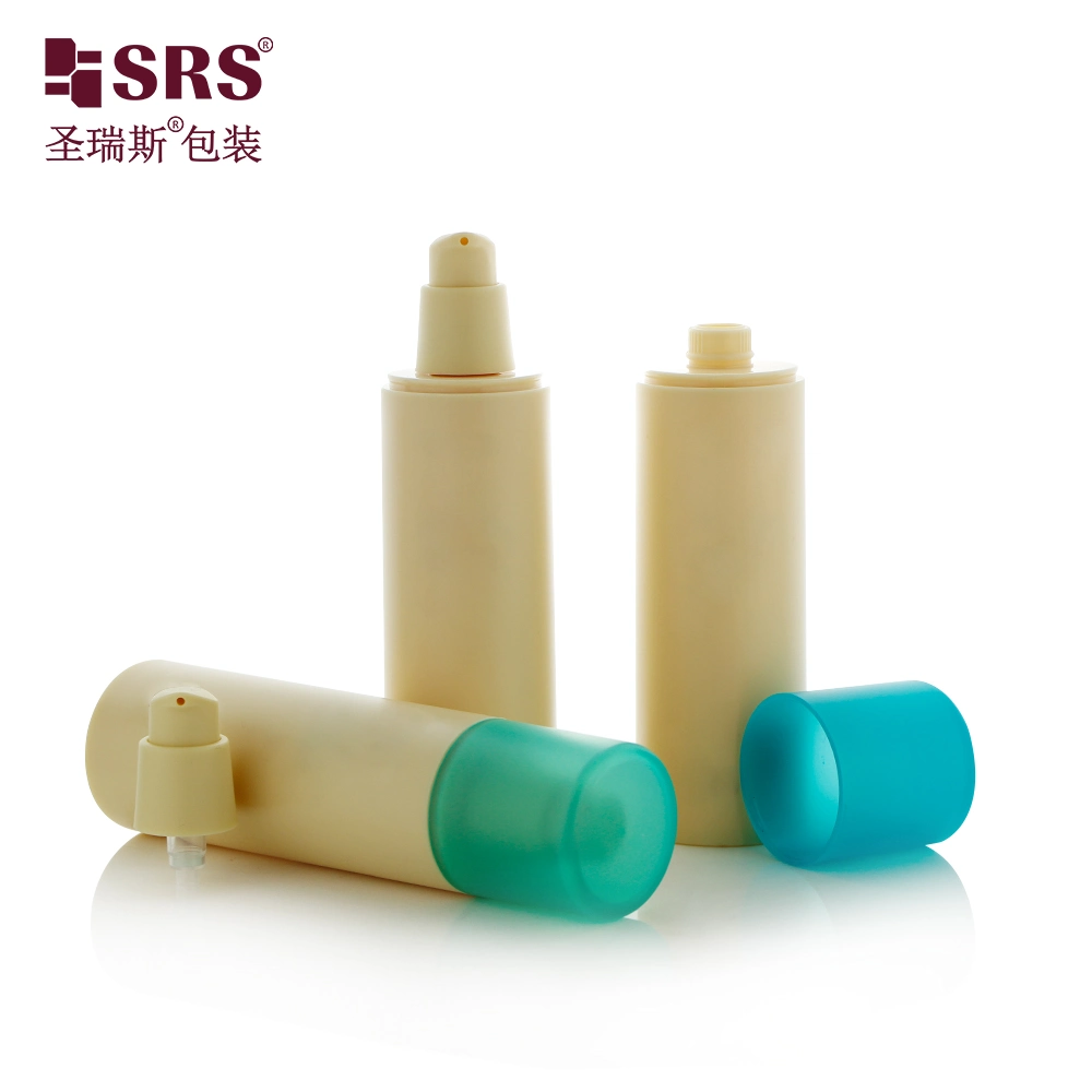 PH021 10ml 15ml 30ml 50ml 75ml 100ml Light Yellow PP Empty Cream Airless Bottle Skin Care Packaging