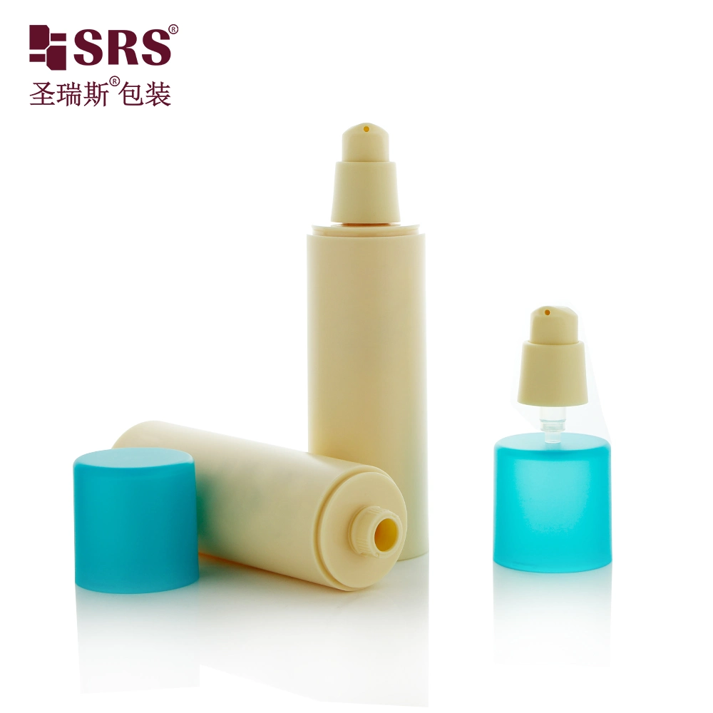 PH021 10ml 15ml 30ml 50ml 75ml 100ml Light Yellow PP Empty Cream Airless Bottle Skin Care Packaging