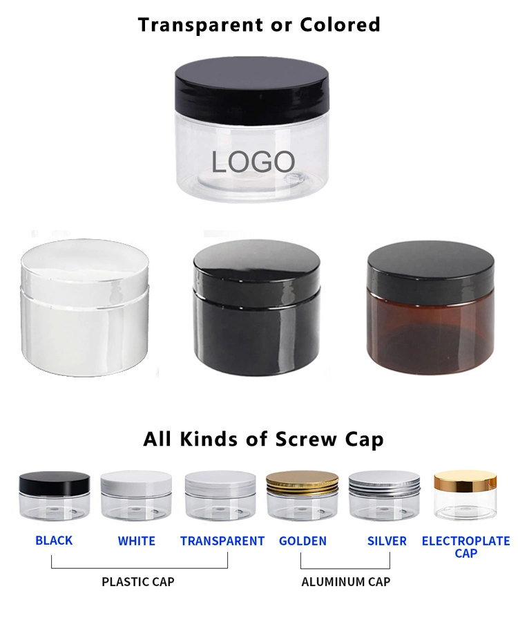 500ml 16oz Hair Oil Pomade Black Plastic HDPE Jar