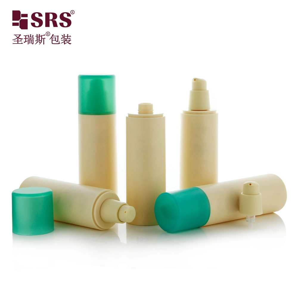 PH021 10ml 15ml 30ml 50ml 75ml 100ml Light Yellow PP Empty Cream Airless Bottle Skin Care Packaging