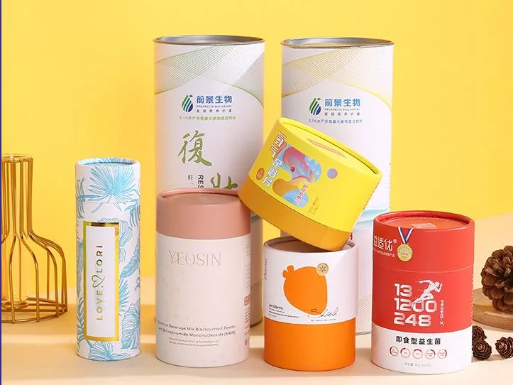 Biodegradable Packaging Custom Round Paper Tube Eco-Friendly Cardboard Natural Push up Deodorant Lip Balm Stick Tube Container