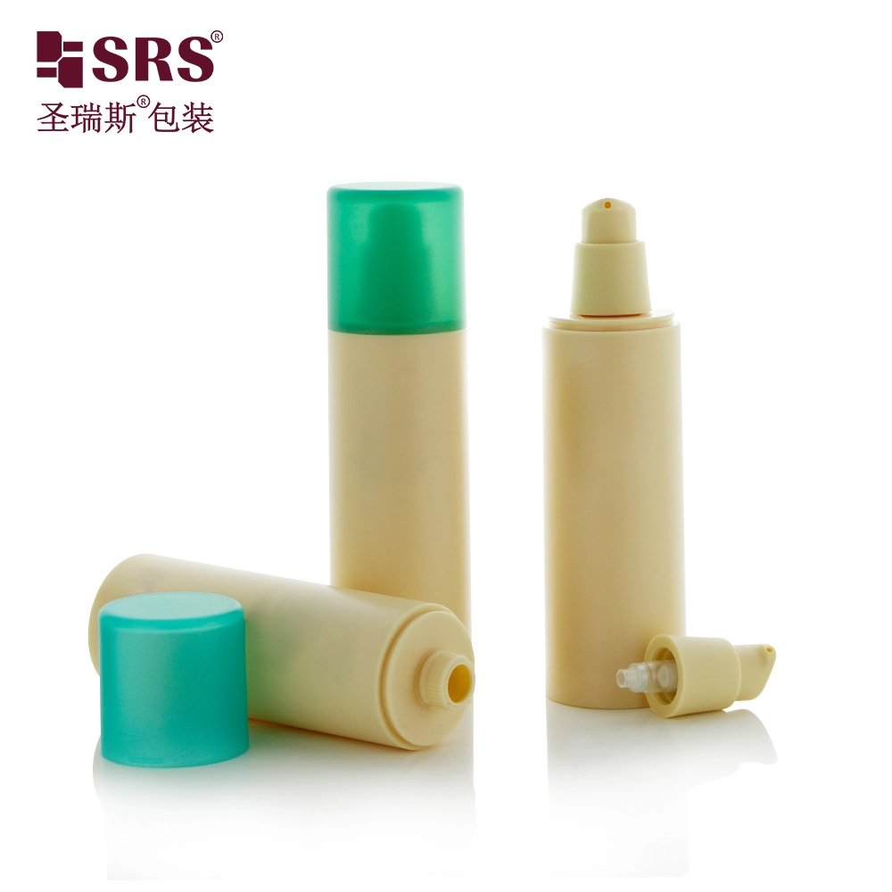 PH021 10ml 15ml 30ml 50ml 75ml 100ml Light Yellow PP Empty Cream Airless Bottle Skin Care Packaging